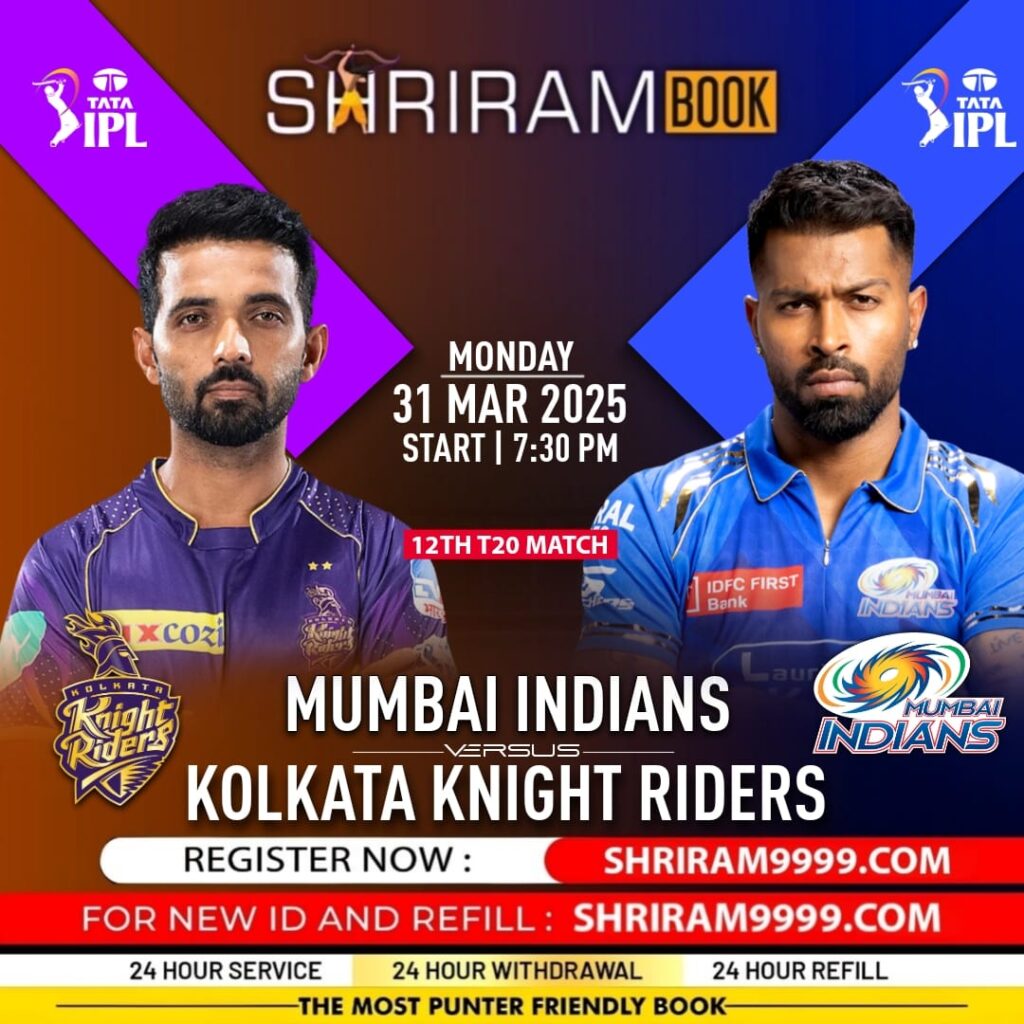 MI vs KKR Match Prediction: Who Will Win Today's IPL Match 12 2025 Shriram Book