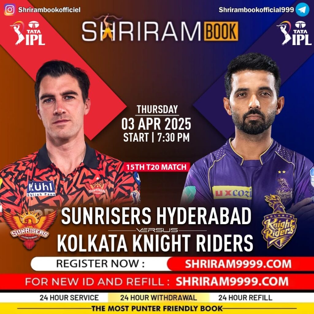 KKR vs SRH Match Prediction: Who Will Win Today's IPL Match 15 2025 Shriram Book